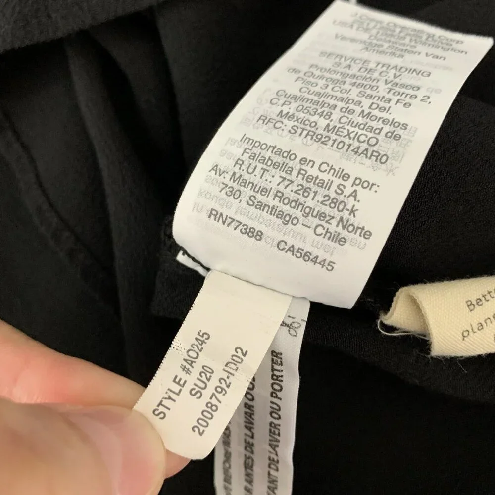Madewell Womens Dress Medium Black Short‎ Sleeve Minimalist Casual Chic